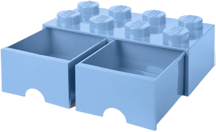 Контейнер LEGO Storage Brick 8 з висувними ящиками для зберігання Блакитний(40061736) - зображення 3