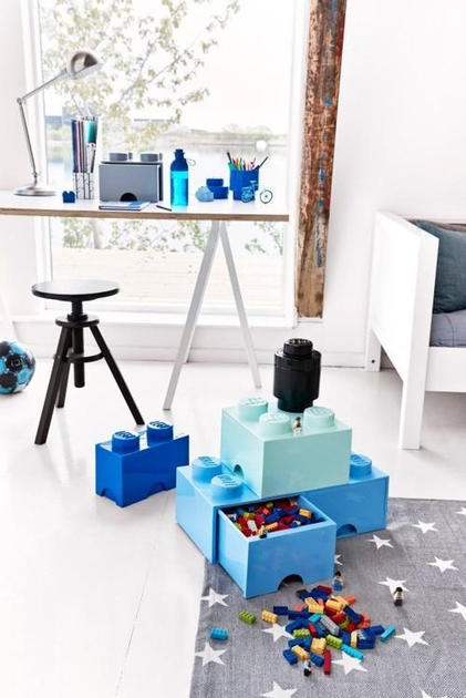Контейнер LEGO Storage Brick 8 з висувними ящиками для зберігання Блакитний(40061736) - зображення 12