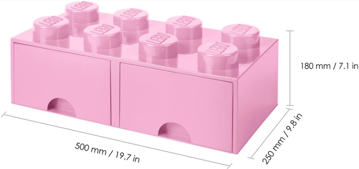 Контейнер LEGO Brick Drawer 8 з висувними ящиками для зберігання Рожевий (40061738) - зображення 7