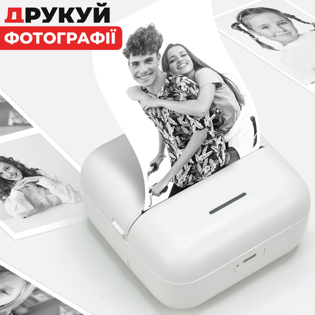 Портативный минипринтер Jetix Mini Printer с Bluetooth для термопечати без чернил со смартфона (JMP-S-RA) - изображение 5
