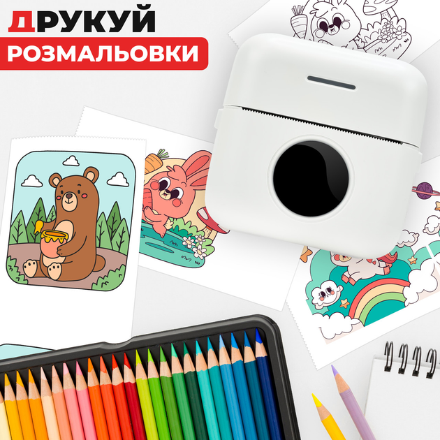 Портативный минипринтер Jetix Mini Printer с Bluetooth для термопечати без чернил со смартфона (JMP-S-RA) - изображение 7