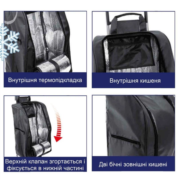 Сумка-тележка Casa Si Partner Black (CS93076Y06S) - изображение 2