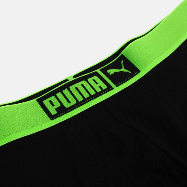 Набір трусів-боксерів чоловічих 3 шт Puma Basic Boxer Placed Logo Elastic 3p 93554807 M Чорний з салатовим (8720245544900) - зображення 8