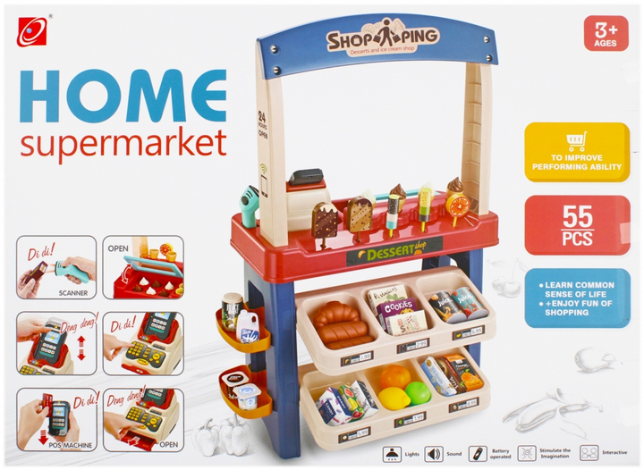 Супермаркет Mega Creative Ice Cream Parlor з аксесуарами 55 предметів (5908275183501) - зображення 1