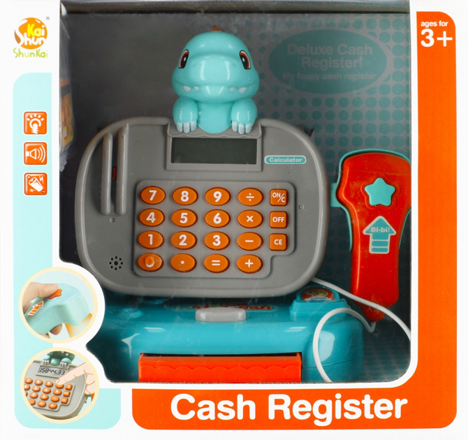 Касовий апарат Mega Creative Cash Register Сіро-блакитний (5904335854886) - зображення 1