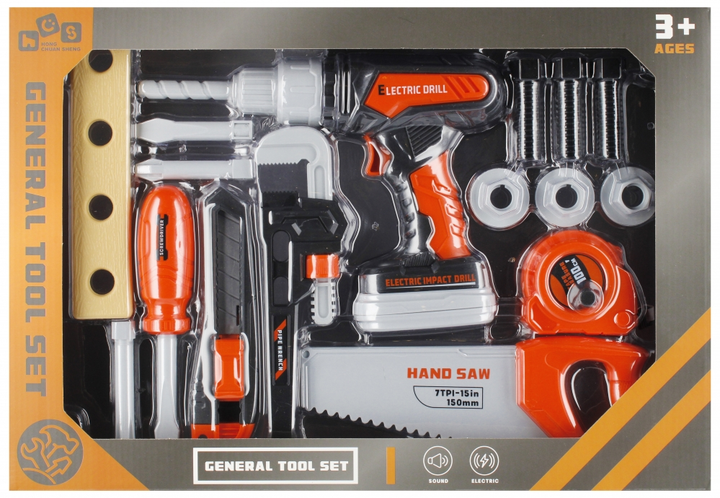 Zestaw narzędzi Mega Creative General Tool 16 elementów (5904335885989) - obraz 1