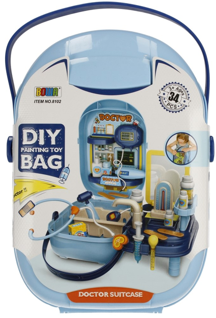 Zestaw lekarski do zabawy Mega Creative Diy Painting Toy Bag w walizce (5908275180821) - obraz 1