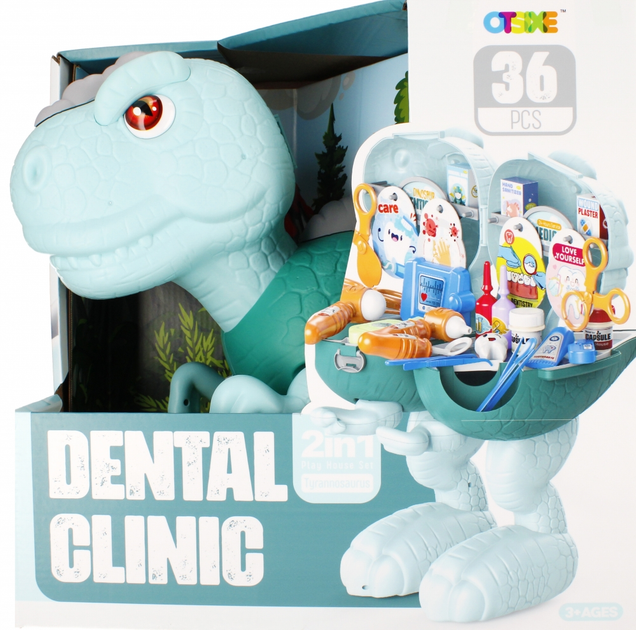 Zestaw lekarski Mega Creative Dental Clinic Dino (5905523609608) - obraz 1