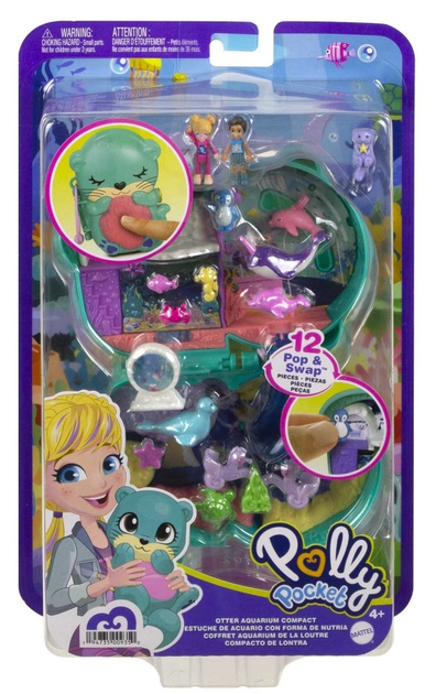 Zestaw do zabawy z figurkami Mattel Polly Pocket Big Pocket World Otter Aquarium (0194735009350) - obraz 1