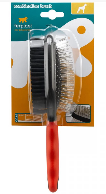 Щетка-расческа для собак и котов Ferplast GRO 5928 двухсторонняя 23x6.7x5.5 см 85928899 - Фото 3 Щетка-расческа для собак и котов Ferplast GRO 5928 двухсторонняя 23x6.7x5.5 см 85928899 - изображение 3