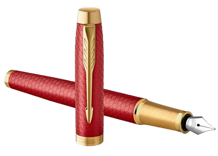 Ручка пір'яна Parker IM Premium Red & Gold Fountain Pen with Chrom Синя (3026981436505) - зображення 2