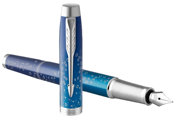 Pióro wieczne Parker IM Premium Navy Blue Fountain Pen with Chrom Niebieskie (3026981528590) - obraz 2