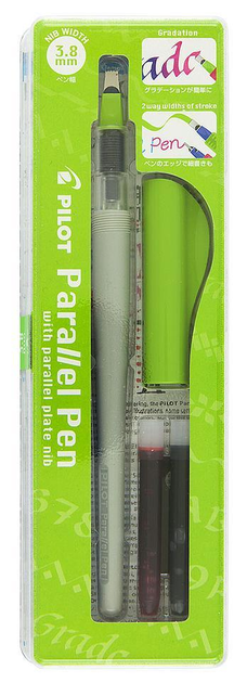 Каліграфічне перо Pilot Parallel Pen Calligraphy Fountain Pen Green 3.8 мм чорне (4902505192388) - зображення 1