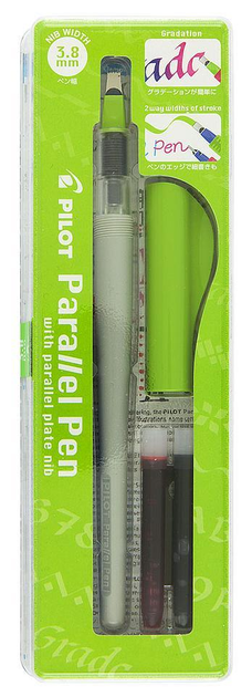 Pióro kaligraficzne Pilot Parallel Pen Calligraphy Fountain Pen Green 3.8 mm Czarne (4902505192388) - obraz 1