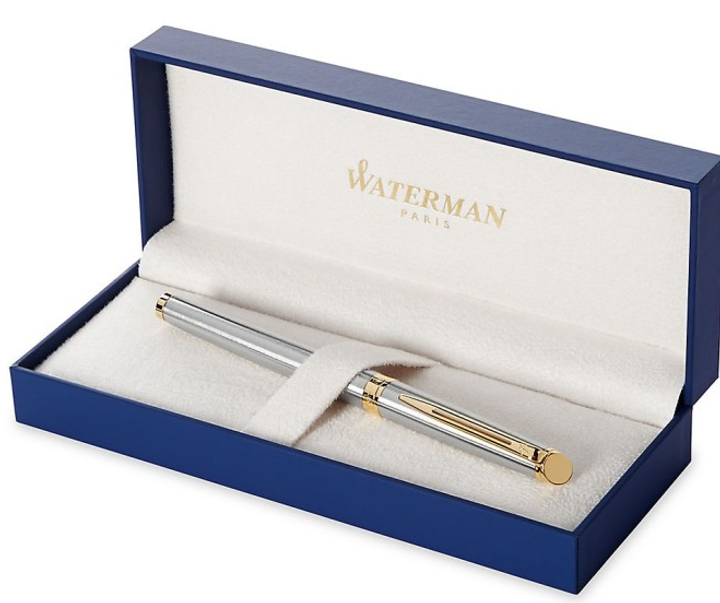 Pióro wieczne Waterman Hemisphere Stainless Steel GT Niebieskie (3501170920312) - obraz 1