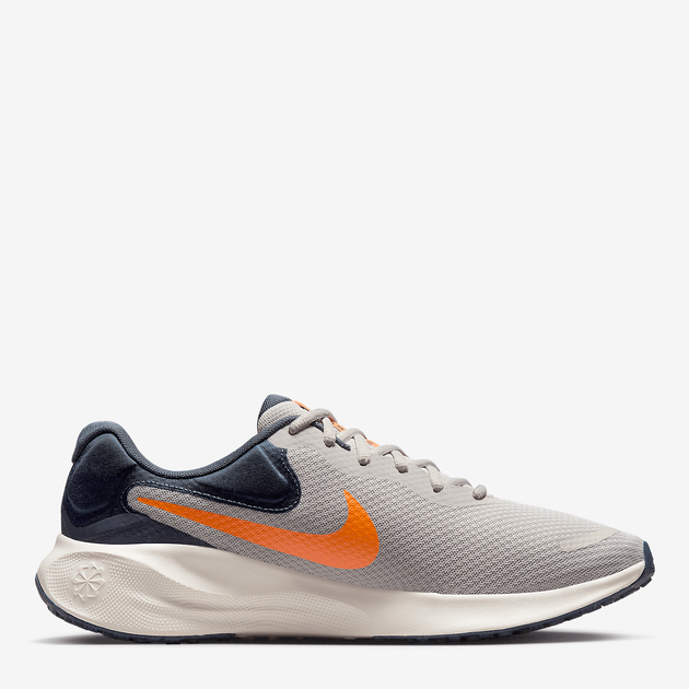 Акція на Чоловічі кросівки для бігу Nike Revolution 7 FB2207-009 46 (12US) 30 см Сірі/Оранжеві від Rozetka