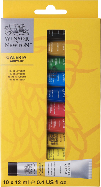 Zestaw farb akrylowych Winsor & Newton Galeria Acrylic Colour 10 x 12 ml (0884955074169) - obraz 1