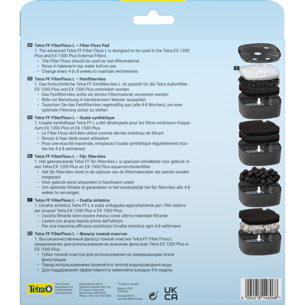 Вкладиш Tetra Filter Floss для зовнішнього фільтра EX 1200/1500 волокнистий 2 шт - зображення 2