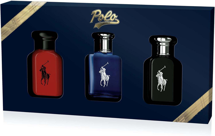 Zestaw męski Ralph Lauren World Of Polo Woda toaletowa Blue 40 ml + Woda toaletowa Black 40 ml + Woda toaletowa Red 40 ml (3605972860514) - obraz 1