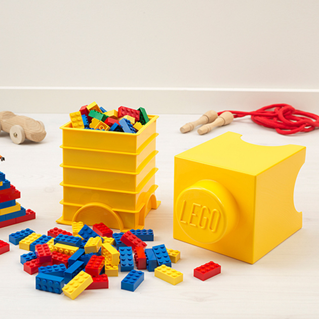 Коробка для зберігання LEGO Storage Brick 1 Жовта (40011732) - зображення 4