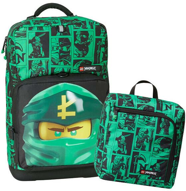 Zestaw szkolny Lego School Optimo Plus Ninjago Green Plecak + Torba sportowa (5711013098131) - obraz 1