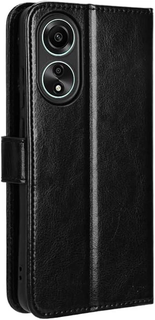 Чехол Idewei для OPPO A78 книжка кожа PU с визитницей черный - изображение 5