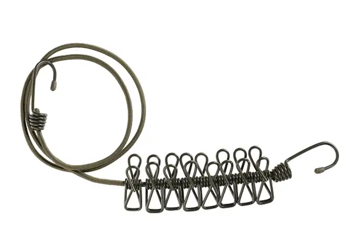 Веревка Mil-Tec для стирки с зажимами 110-250 см WÄSCHELEINE OLIV (16019000) - изображение 2