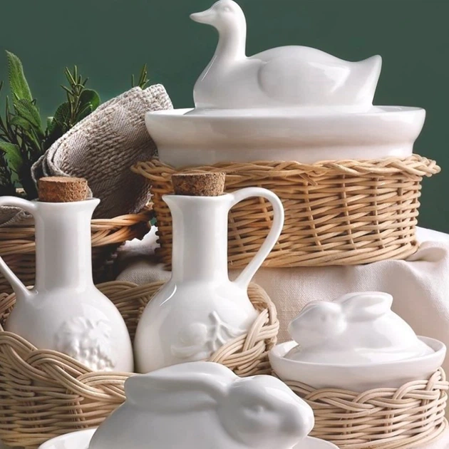 Naczynie do zapiekania La Porcellana Bianca Terrine z pokrywką porcelana 16 x 11 cm (8027549071508) - obraz 4