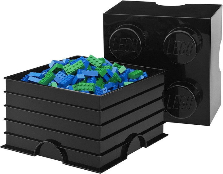 Pojemnik do przechowywania LEGO Storage Brick 4 Czarny (40031733) - obraz 3