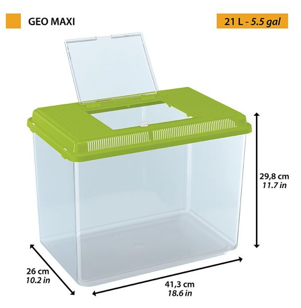Контейнер для мелких животных, рыб, черепах и насекомых Ferplast Geo Maxi 21 л 41.3х26х29.8 см 60024099 - изображение 2