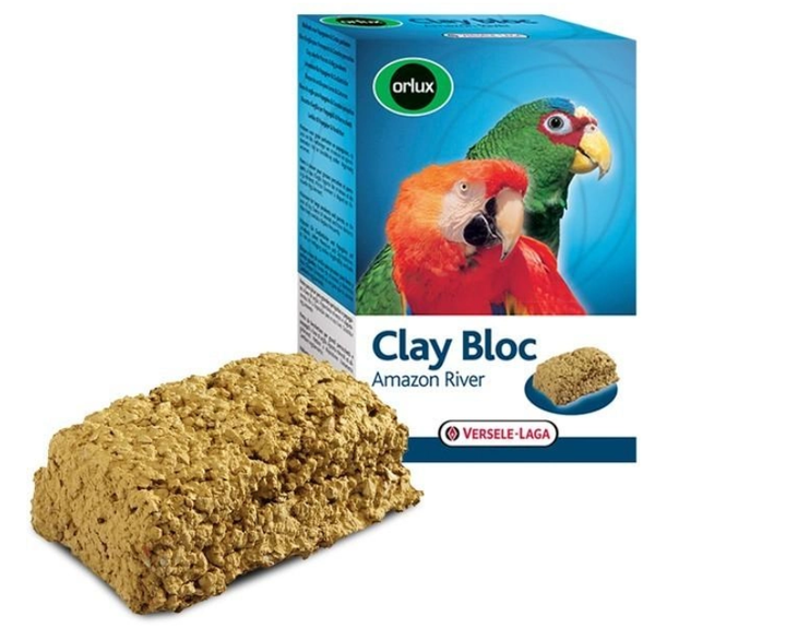 Мінеральний блок для великих папуг Versele-Laga Orlux Clay Bloc Amazon River 550 г 240571 - Фото 1 Мінеральний блок для великих папуг Versele-Laga Orlux Clay Bloc Amazon River 550 г 240571 - зображення 1