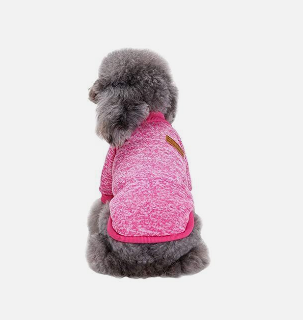 Кофта для собак та котів EcoToys Bright Pink XS ряба яскраво-рожева A: 20 см B: 31 см C: 19 см 7098 - Фото 4 Кофта для собак та котів EcoToys Bright Pink XS ряба яскраво-рожева A: 20 см B: 31 см C: 19 см 7098 - зображення 4