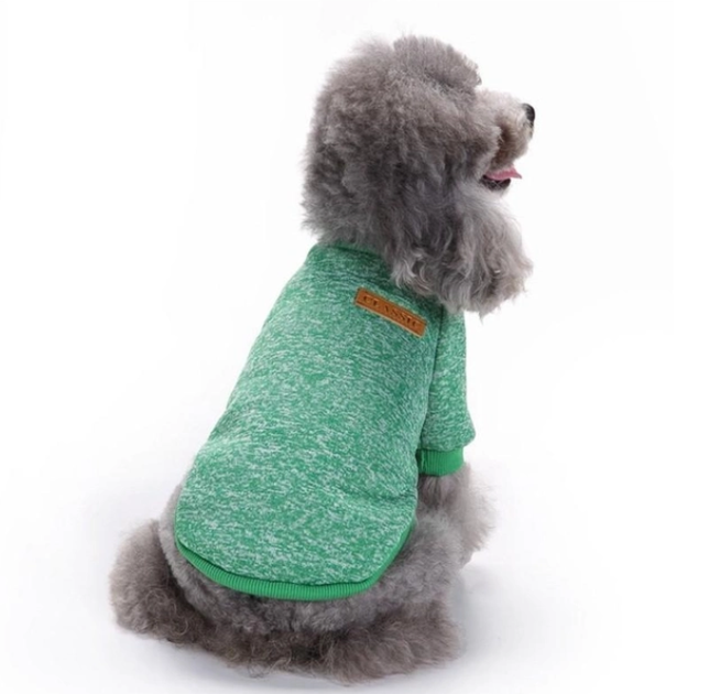 Кофта для собак и котов EcoToys Green XS рябая зеленая A: 20 см B: 31 см C: 19 см 7068 - изображение 5
