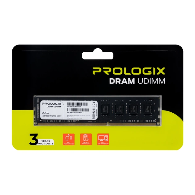 Модуль памяти DDR3 4GB/1600 Prologix (PRO4GB1600D3) - изображение 4