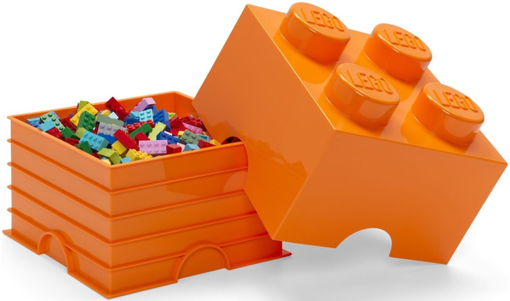 Pojemnik do przechowywania LEGO Storage Brick 4 Pomarańczowy (40031760) - obraz 2