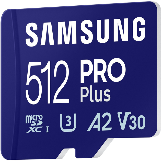 Karta pamięci Samsung PRO Plus microSDXC 512GB Class 10 UHS-I U3 V30 A2 + adapter SD (MB-MD512SA/EU) - obraz 3