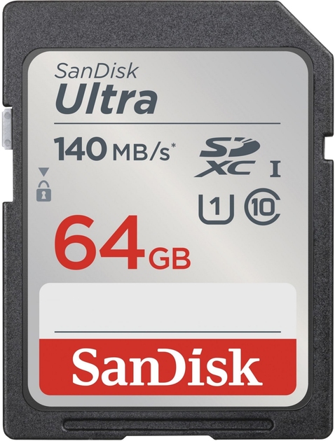 Карта памяти SanDisk Ultra SDXC 64GB Class 10 UHS-I U1 (SDSDUNB-064G-GN6IN) - изображение 1