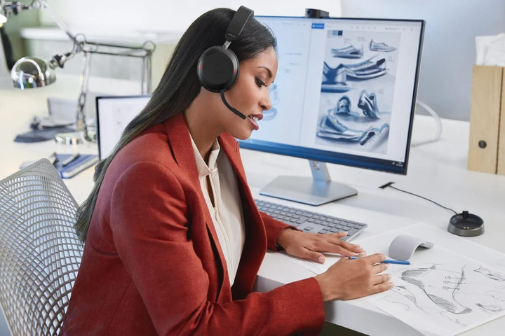 Навушники Jabra Evolve2 75 USB-C MS Teams with Desk Stand Black (27599-999-889) - зображення 13