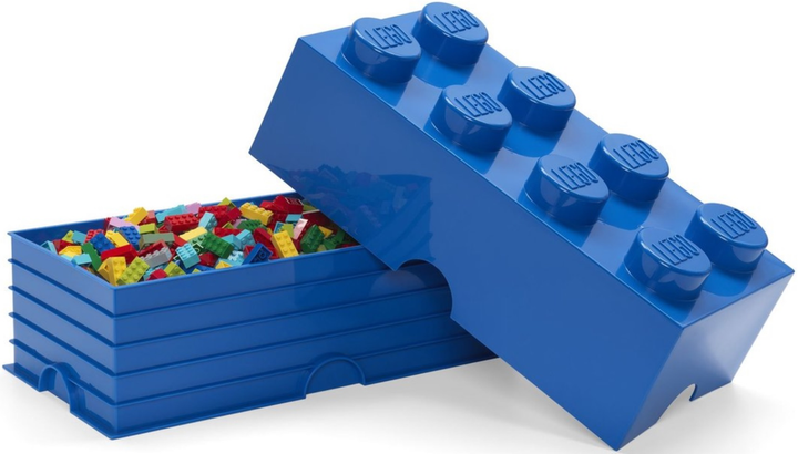 Pojemnik w kształcie klocka LEGO Storage Brick 8 Niebieski (40041731) - obraz 3