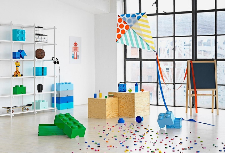 Pojemnik w kształcie klocka LEGO Storage Brick 8 Błękitny (40041736) - obraz 7