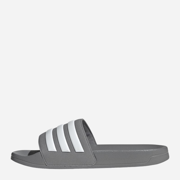 Klapki basenowe męskie Adidas Adilette Shower Slides GY1891 44.5 Szare z białym (4065425148832) - obraz 3