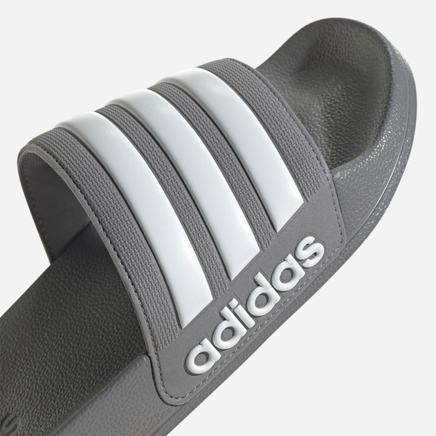Чоловічі шльопанці для пляжу Adidas Adilette Shower Slides GY1891 43 Сірі з білим (4065425148863) - зображення 7