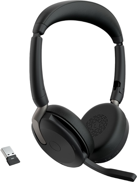 Навушники Jabra Evolve2 65 Flex Link380a MS Stereo with Charging Stand Black (26699-999-989) - зображення 2