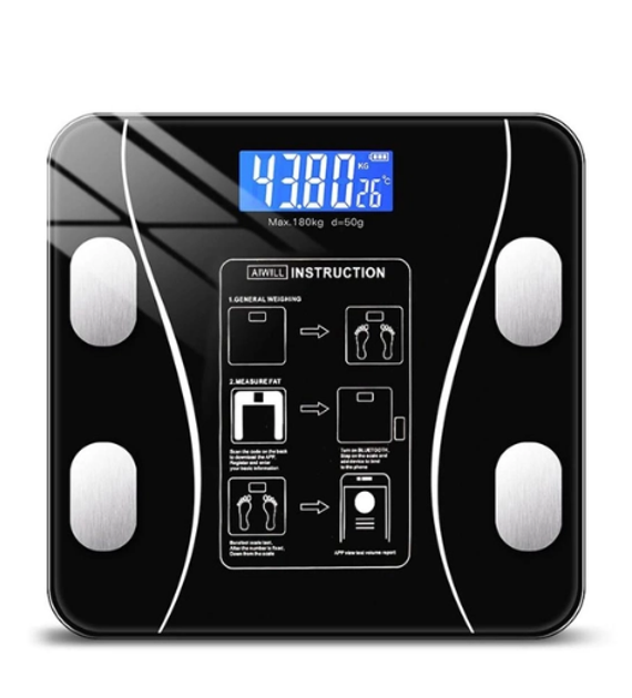 Умные напольные Smart Bluetooth фитнес весы v6185 смарт-весы с приложением Scale до 180 кг - изображение 4