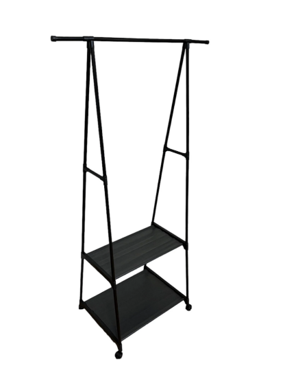 Вішалка стійка органайзер для одягу металева THE NEW COAT RACK з полицею для взуття на колесах 160 х 55 х 42 см навантаження до 20 кг - Фото 4 Вішалка стійка органайзер для одягу металева THE NEW COAT RACK з полицею для взуття на колесах 160 х 55 х 42 см навантаження до 20 кг - зображення 4