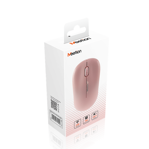 Мышка беспроводная оптическая MEETION 2.4G MT-R545 Розовый - изображение 2