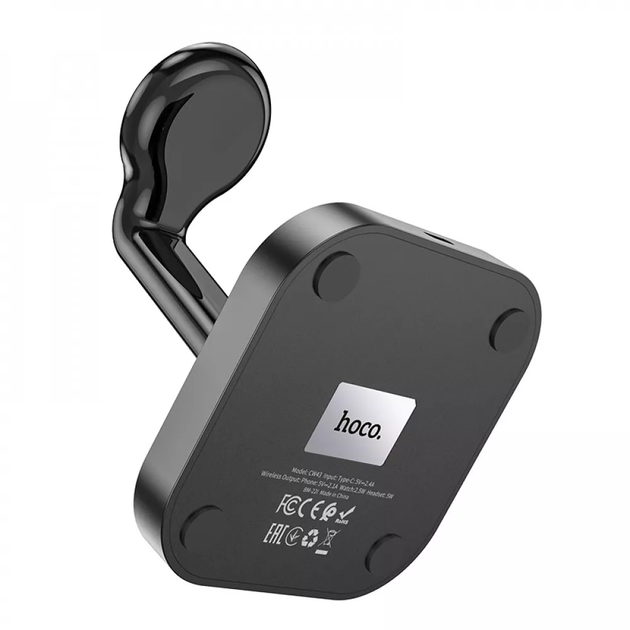 Бездротовий зарядний пристрій Wireless Charger 3 in 1 — Hoco CW43 — black 8L2DZ5E55A - зображення 6