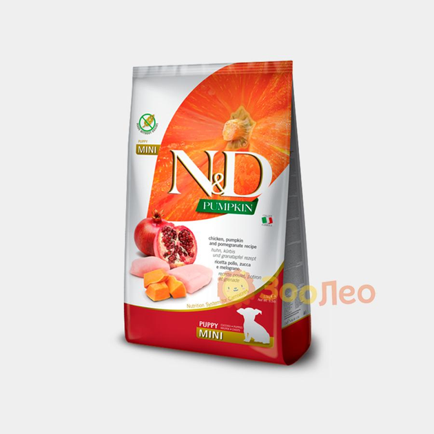 Сухой корм Farmina N&D Grain Free PUMPKIN MINI для щенков мелких пород ...