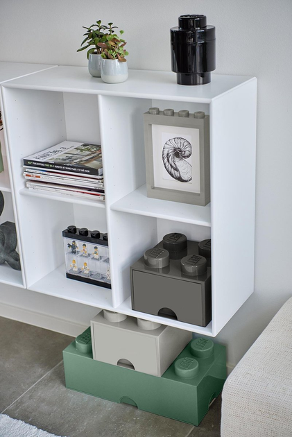 Контейнер у формі блоку LEGO Storage Brick 8 Пісочно-зелений (40041747) - зображення 4