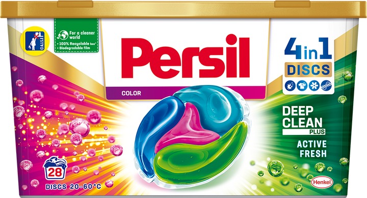 Kapsułki do prania Persil Discs Color 28 szt (9000101372991) - obraz 1